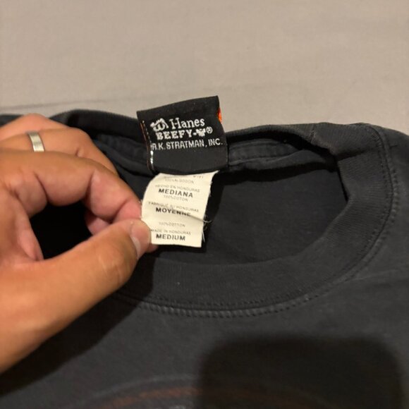 Harley Davidson T Shirt Medium Black Y2K Biker Grunge Wolf Bear Ontario - Picture 4 of 7